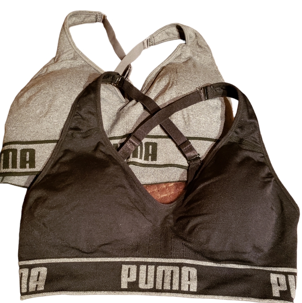 Women's Puma Athletic Bra Tops (2) EUC